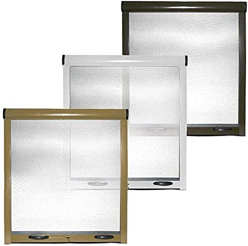 Zanzariera a Rullo Avvolgibile Riducibile con Frizione per Finestra, 80x170 cm, Bianco
