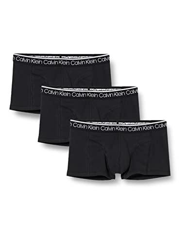 Calvin Klein Surge Low Rise Trunk 3pk, Boxer Uomo, Black W/ Black Wb, S