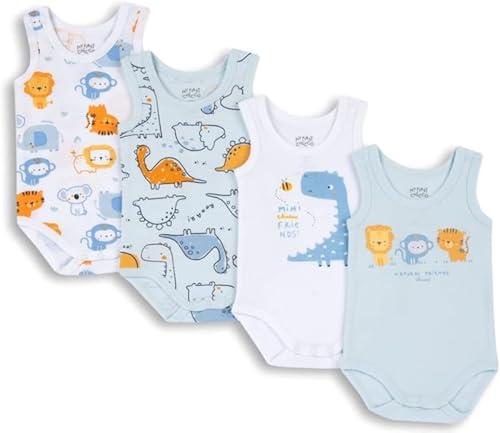 Chicco Set Body Senza Maniche in Cotone Unisex - Bimbi 0-24, Azzurro, 2 anni