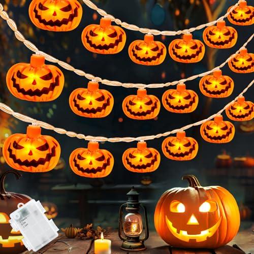 Catena Luminosa Halloween Zucca LED con Timer