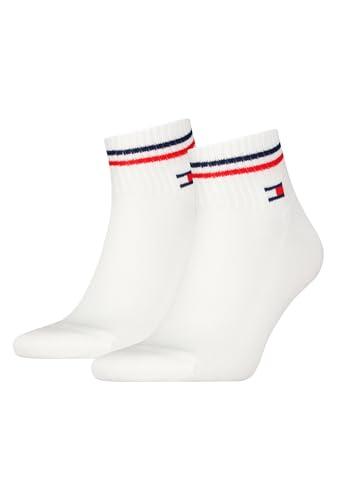 Tommy Hilfiger Quarter, Calzini Unisex - Adulto, Bianco, 43-46
