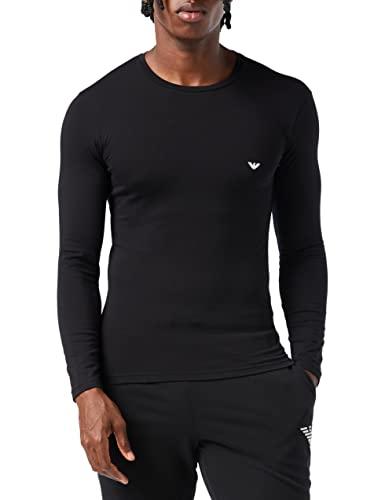 Emporio Armani Maglietta Basic Uomo in Cotone Elasticizzato Nera