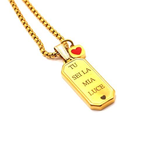 Collana Tu sei La Mia Luce in Acciaio Inox