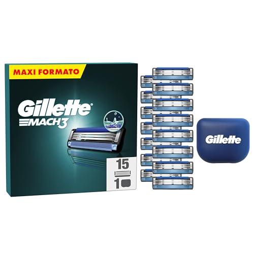 Gillette Mach3 Base - 15 Lamette di Ricambio per Rasoio