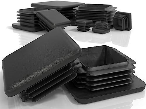 PD® Tappi a Lamelle 50x50 mm per Tubo Quadrato - Neri (Confezione da 10)