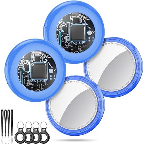 Tukio Air Tracker Tags 4 Pack Blu, Localizzatore Smart per iOS con App Dov'è