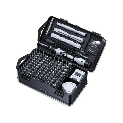 Set di cacciaviti di precisione 115 in 1, kit di riparazione professionale con testa piatta e punte multiple per elettronica, telefono, orologio, manutenzione automobilistica, magnetico, manico