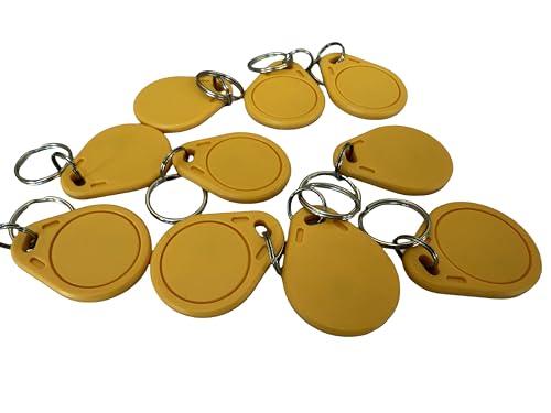 YARONGTECH ISO14443A RFID Portachiavi 13,56MHz giallo vicinanze ABS Tag NFC IC RFID 1K per controllo accesso (confezione da 100)