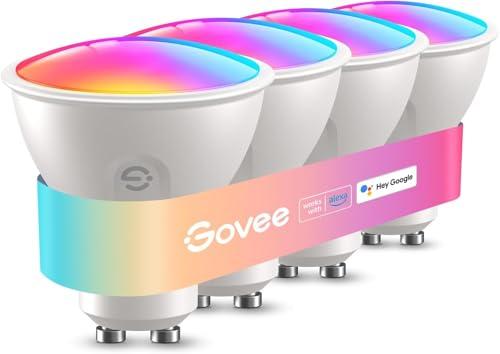 Govee Lampadine WiFi Intelligente GU10, 4 Pezzi