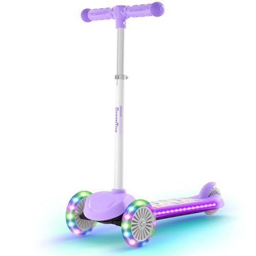 BremToy Monopattino per Bambini con Luci LED