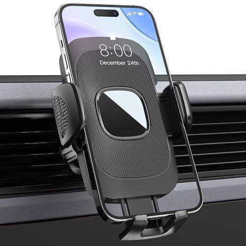 Estralia Porta Cellulare Auto, Presa Aria Supporto Telefono Auto, 360° Regolabile Porta Telefono Auto, Gancio Super Stabile, Rilascio con Un Clic, Adatto per iPhone, Samsung, Cellulare da 4.0''-7.0''