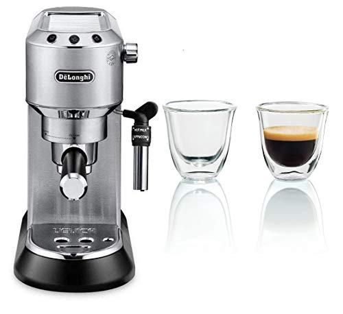 De'Longhi Dedica EC685.M Macchina da Caffè Espresso Manuale Argento + 2 bicchieri