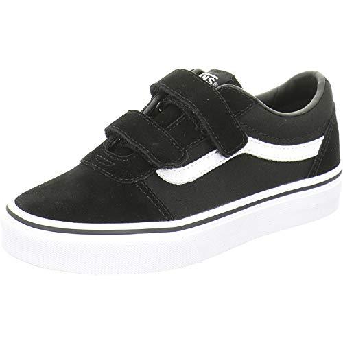 Vans Ward V, Scarpe da Ginnastica Unisex - Bambini e ragazzi, (Suede/Canvas) Black/White, 32 EU