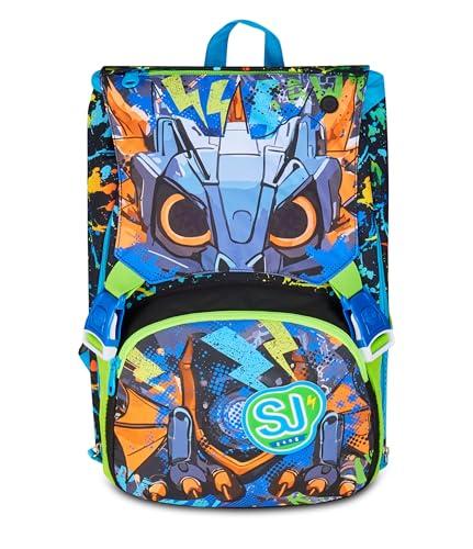 SJ Gang Style Jam Gang Zaino Scuola Estensibile Big Nero con LED