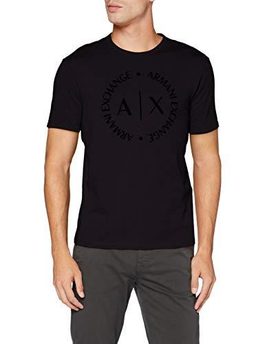 T-shirt Uomo Armani Exchange con Logo tono su tono Nera