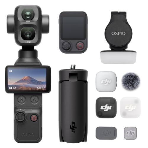 DJI Osmo Pocket 4P Combo Vlog, fotocamera vlog a doppio obiettivo