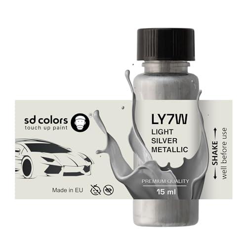 SD COLORS - Vernice per ritocchi Argento Chiaro Metallizzato LY7W - 15ml