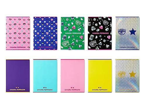 Pigna Maxi Quaderni Chiara Ferragni - Mix Fantasy (Rigatura 5M) - Confezione da 10