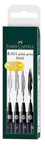 Faber-Castell Pitt Artist Pen Nero Set 4