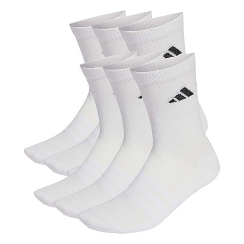Adidas Calzini Cushion Crew 6 Paia Bianco/Nero