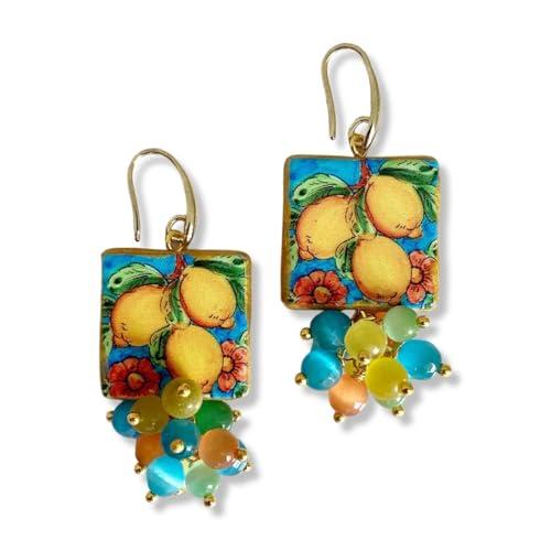Orecchini in Ceramica con Limoni - Un Tocco di Sole per il Tuo Stile