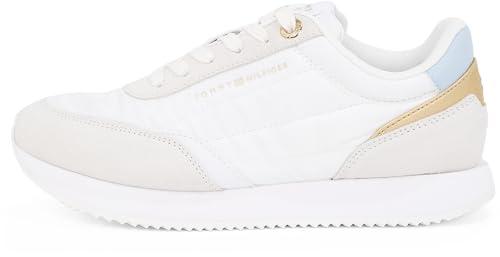 Tommy Hilfiger Donna Sneakers Runner Essential Sportive Bianco/Azzurro