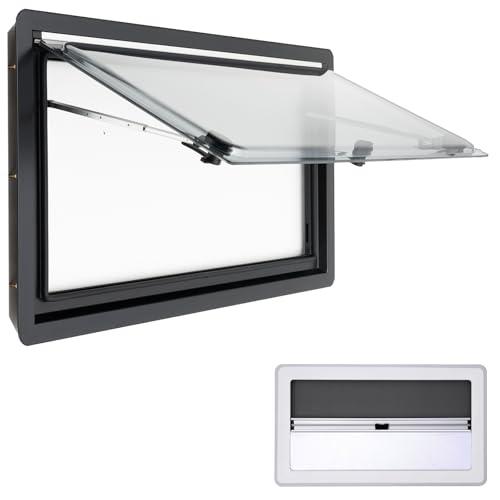 Finestra per Camper 900 x 500 mm a 70° con Zanzariera e Tenda Avvolgibile Integrata