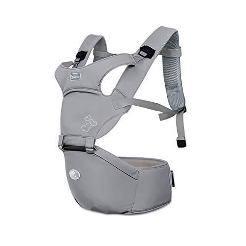 SONARIN Marsupio Ergonomico Multifunzione con Sedile per Neonati (Grigio)