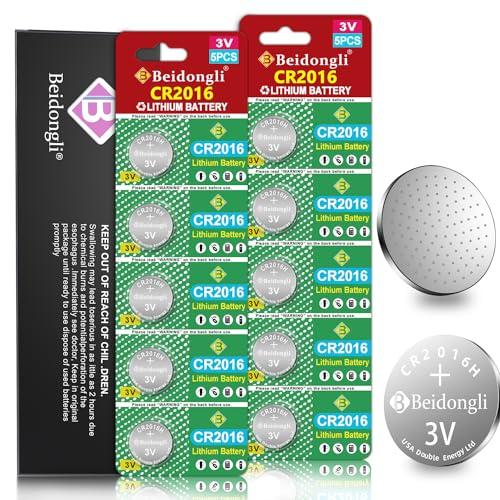 Batteria a Bottone Litio CR2016 3V - Confezione da 10 Pezzi