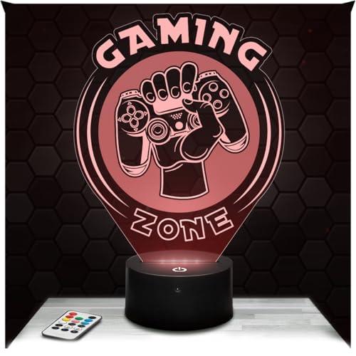 Lampada 3D Gaming Zone - Decorazione per Camera da Ragazzo