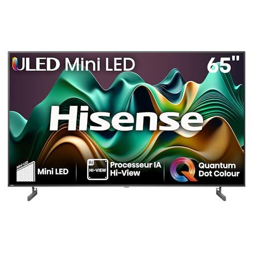 Hisense 65U6NQ - Smart TV 65 pollici (165 cm), QNED MiniLED, DVB-T2, HEVC/H.265, Grigio