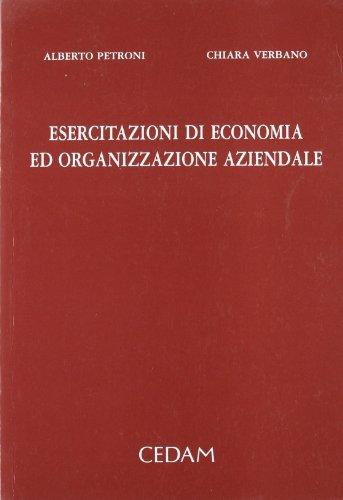 Esrcitazioni economia organiz. aziendale