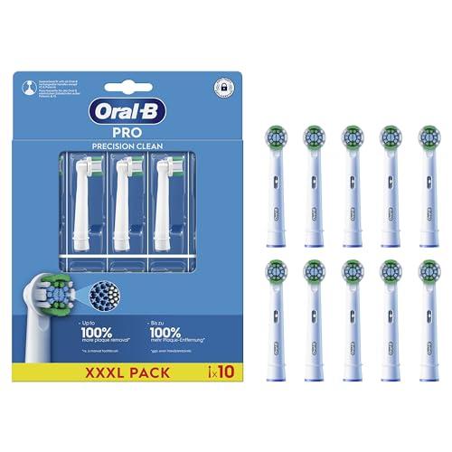 Oral-B Precision Clean Testine Spazzolino Elettrico, Confezione da 10 Testine di Ricambio, 3 Tipi di Setole per una Pulizia Precisa e Sbiancante, Indicatore di Utilizzo della Testina