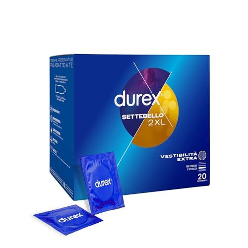 Durex Settebello XXL, Preservativi 2XL, 20 Profilattici