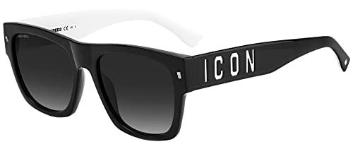 Dsquared2 Icon 0003/S 80S/9O Occhiali da Sole Unisex Neri e Bianchi