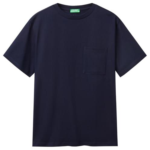 T-Shirt United Colors of Benetton Uomo Manica Corta Blu Taglia L