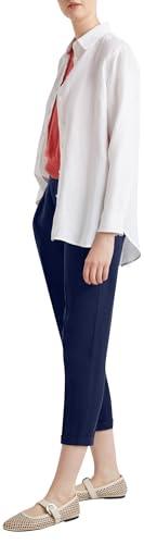 United Colors of Benetton Pantalone in Lino Blu Donna
