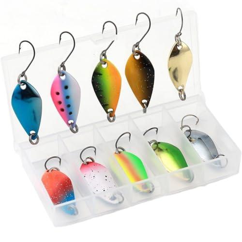 ZEPIQOR Cucchiaini da Pesca Esche, 10 Pezzi, per Trota, Persico e Luccio