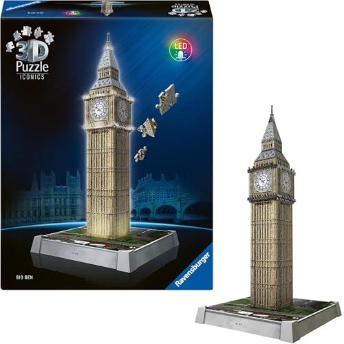 Ravensburger - Puzzle 3D Iconics Big Ben LED