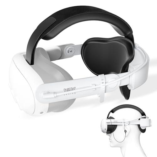 SUPERUS Cinturino per Testa con Batteria e Auricolari per Meta Quest 3/3S