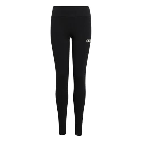 Adidas Essentials Leggings Bambina Neri con Strisce Bianche