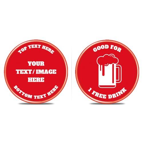 200 fiches da poker in plastica personalizzate, stampa a colori il tuo logo e testo sul chip, buone per gettoni per bevande, gioco di carte da poker (rosso)
