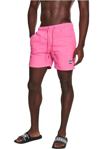 Urban Classics Block Swim Shorts - Pantaloncini da Bagno Uomo Neon Pink