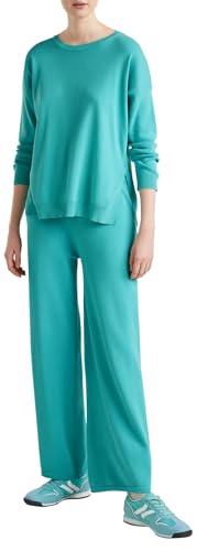 United Colors of Benetton Pantalone Gamba Larga Verde Donna