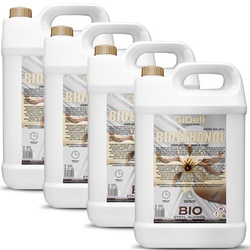 GiDeli Bioetanolo Profumo di Vaniglia - 4x5L per Camini Bio