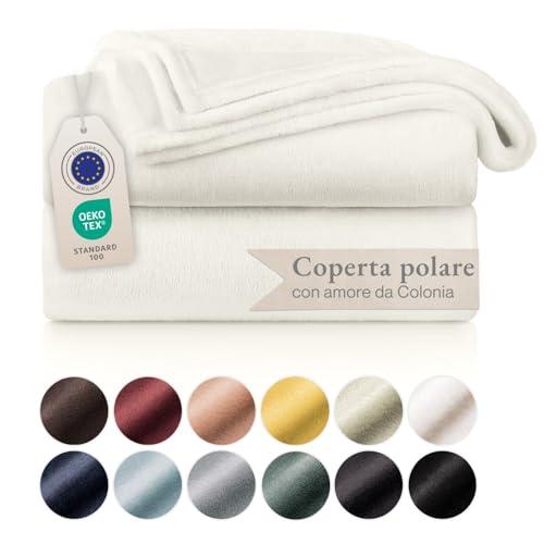 Blumtal Coperta in Pile Bianca 150 x 200 cm - Morbidezza e Calore Certificati