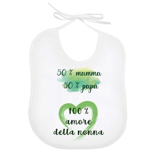 La Ruotante Bavaglino Nonna Ti Amo - Bavetta in Cotone con Amore e Coccole