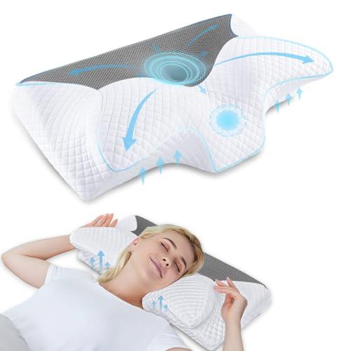 HOMCA Cuscino Cervicale Ergonomico in Memory Foam
