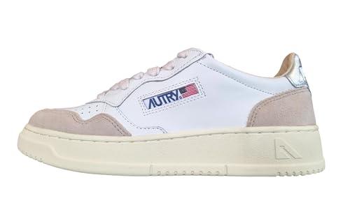 Autry Medalist Low Sneakers Donna Bianco Argento