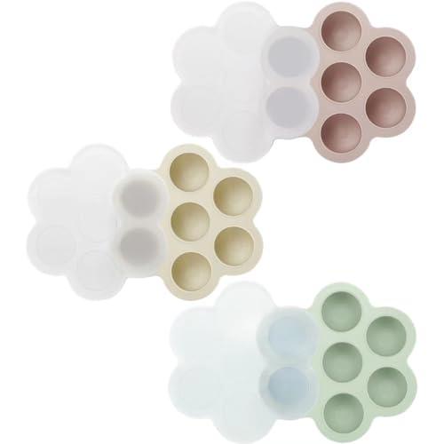 PandaEar Confezione da 3 Vassoi per Alimenti per Bambini con Coperchi